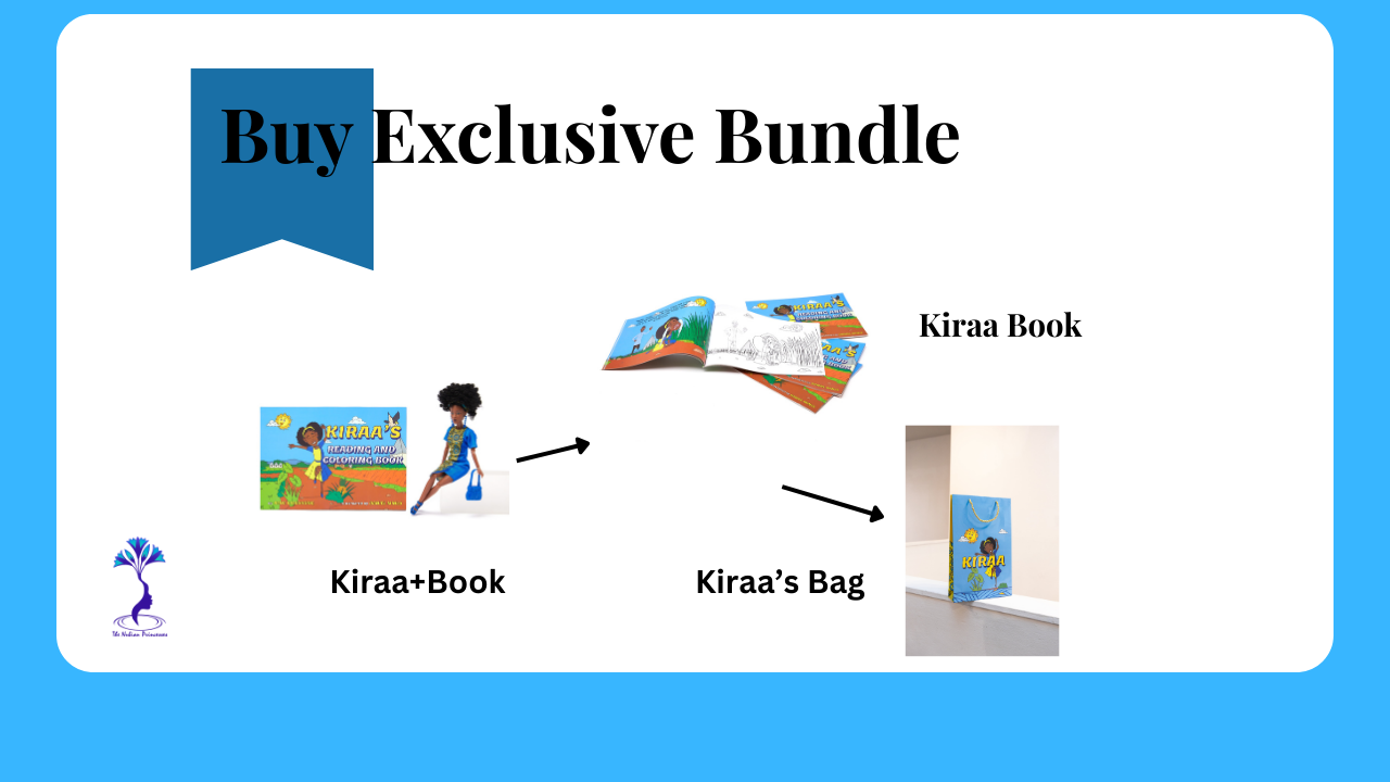 Kiraa Bundle Offer – Black Princess Doll + Kiraa’s Journey Storybook