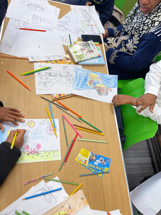 Author visit for Black History Month in London with storytelling and Kiraa