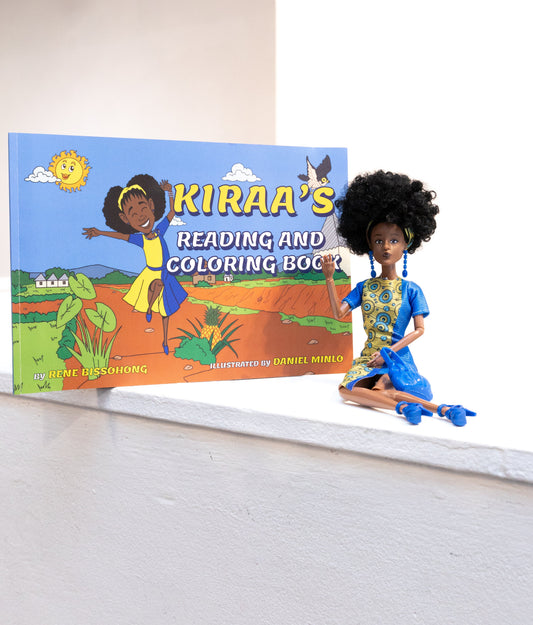 Black doll with storybook and gift set for children in the UK