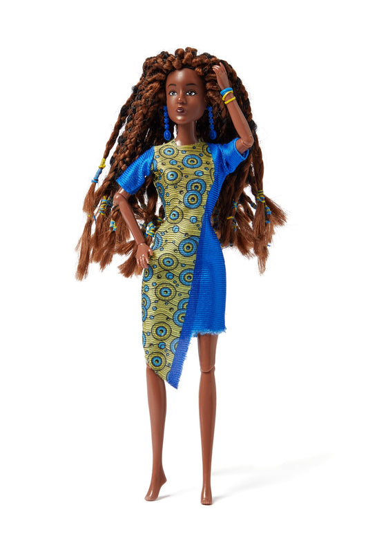 Kiraa – African Princess Doll with Handmade Braids | 11 cm Empowerment Toy image 0