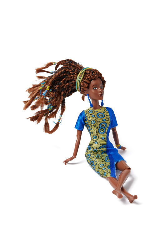Kiraa – African Princess Doll with Handmade Braids | 11 cm Empowerment Toy image 1
